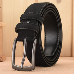 Men's Suede Belt Retro Alloy Buckle Plus Size High End Belt