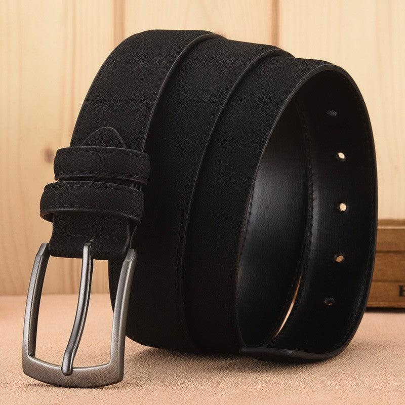 Men's Suede Belt Retro Alloy Buckle Plus Size High End Belt