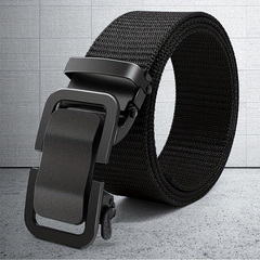 Men's Metal Automatic Buckle Casual Nylon Canvas Belt