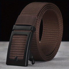 Men's Automatic Buckle Canvas Belt Inner Wear Casual Cargo Pants Belt