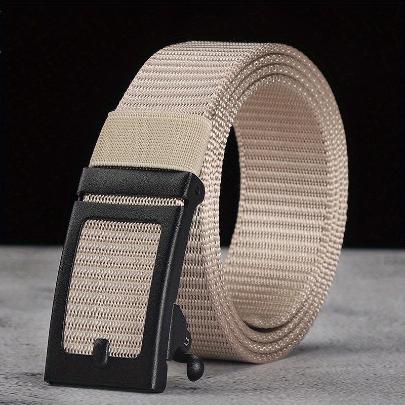 Men's Automatic Buckle Canvas Belt Inner Wear Casual Cargo Pants Belt