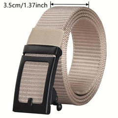 Men's Automatic Buckle Canvas Belt Inner Wear Casual Cargo Pants Belt
