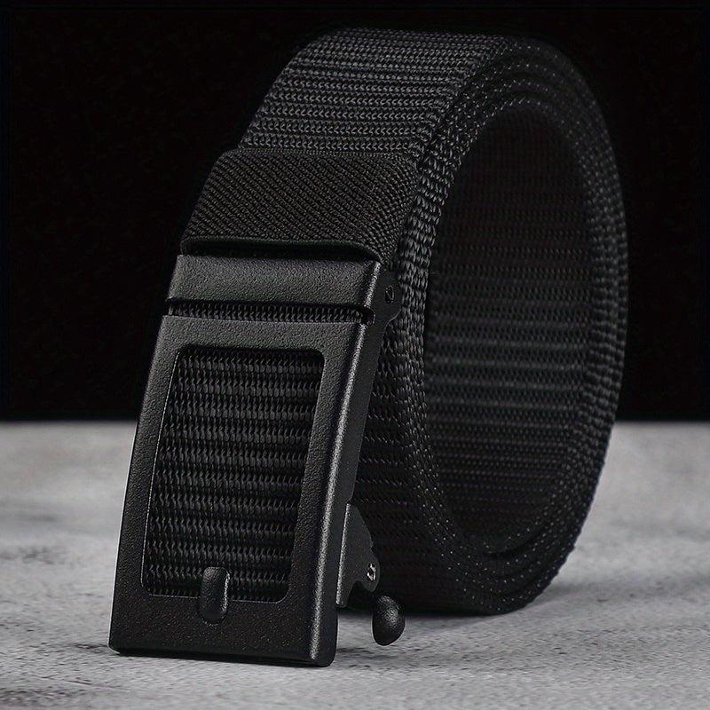 Men's Automatic Buckle Canvas Belt Inner Wear Casual Cargo Pants Belt