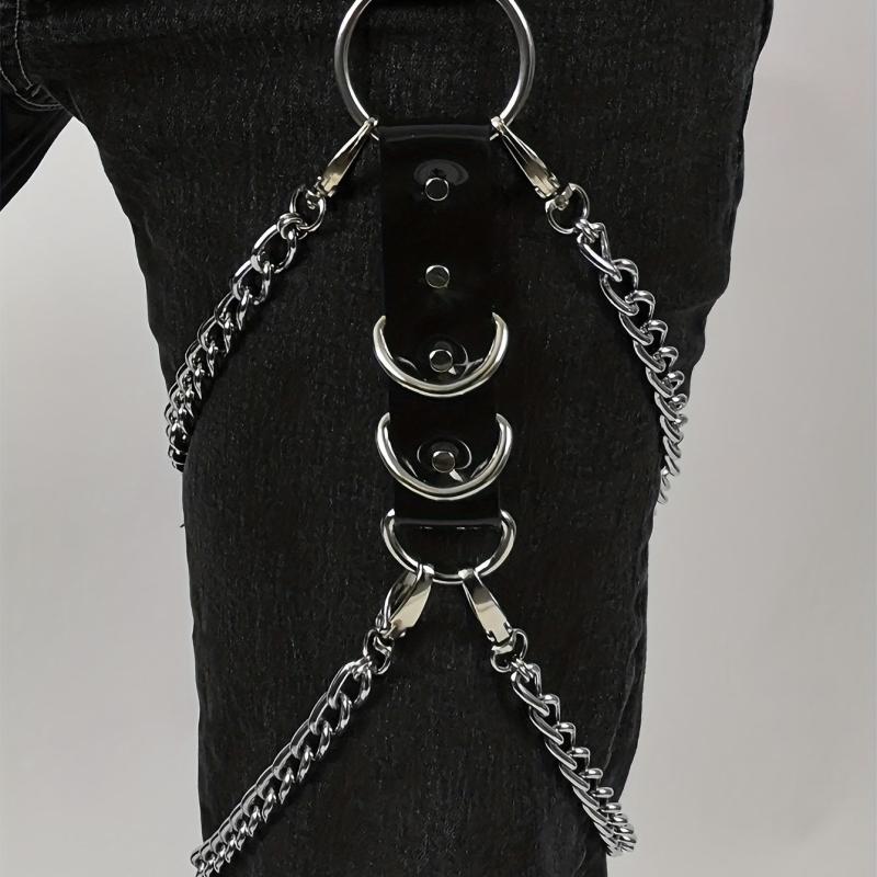 Men's Leg Chain Belt Punk Hip Hop Street Dance Leg Ring Jewelry