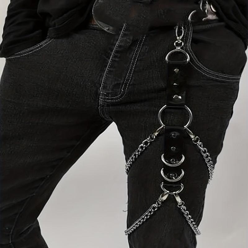 Men's Leg Chain Belt Punk Hip Hop Street Dance Leg Ring Jewelry