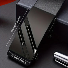 Men's Business Suit Belt with Automatic Buckle