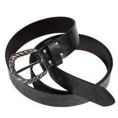 Viking Fenrir Embossed Leather Belt Medieval Retro Knight COSPLAY Stage Props
