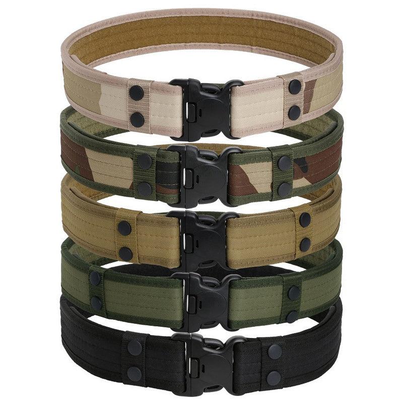 Men's Outdoor Canvas Belt with Plastic Buckle 2 Inch Wide