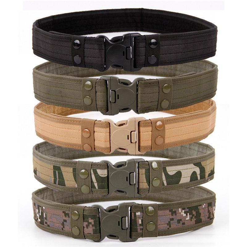 Men's Outdoor Canvas Belt with Plastic Buckle 2 Inch Wide
