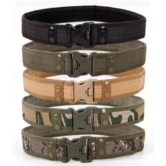 Men's Outdoor Canvas Belt with Plastic Buckle 2 Inch Wide