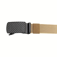Men's Zinc Alloy Ratchet Belt Nylon Leather Belt