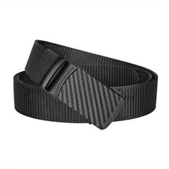 Men's Zinc Alloy Ratchet Belt Nylon Leather Belt