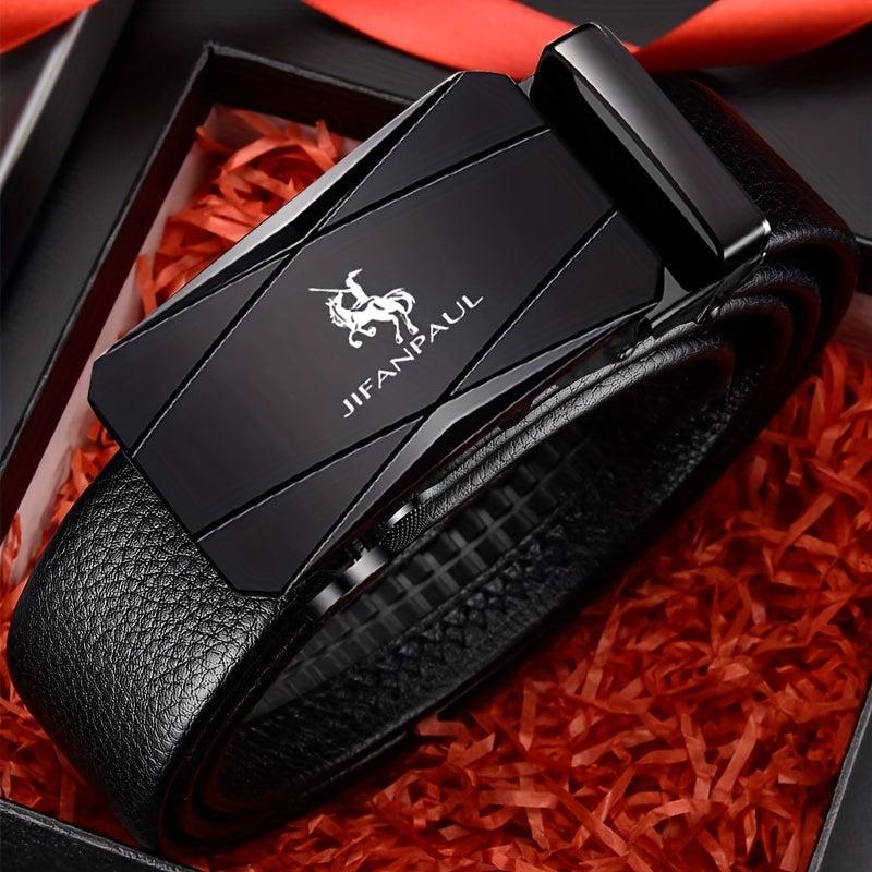 Men's PU Leather Belt with Automatic Buckle