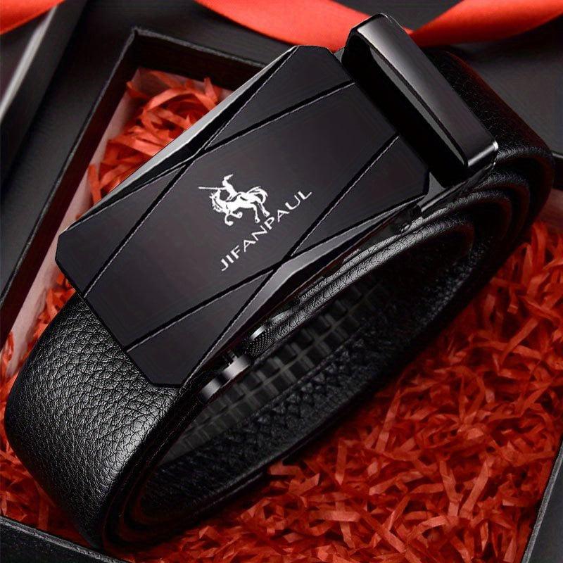 Men's PU Leather Belt with Automatic Buckle