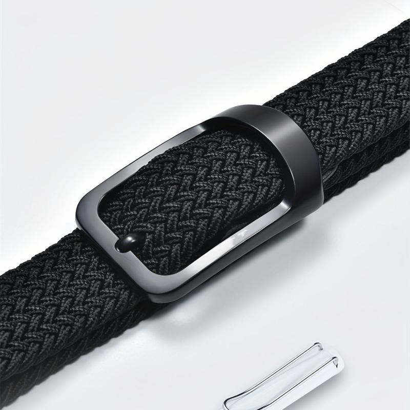 Elastic Canvas Leather Belt for Men and Women
