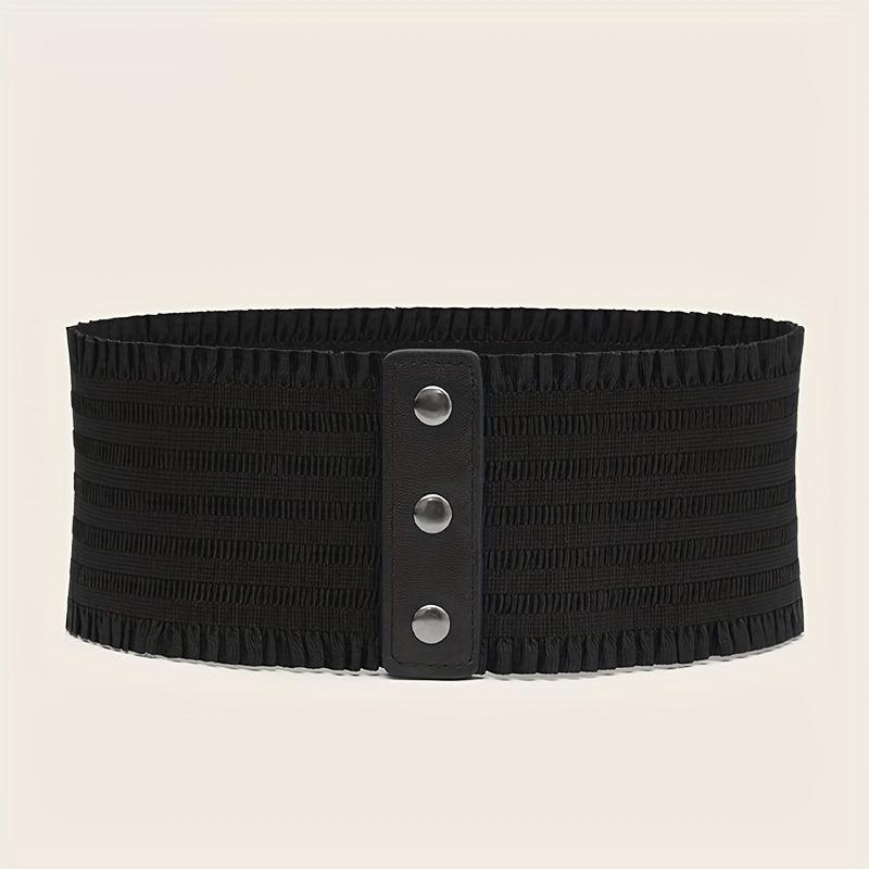 Wide Lace Waistband Elastic Belt Vintage Dress Coat Girdle for Women