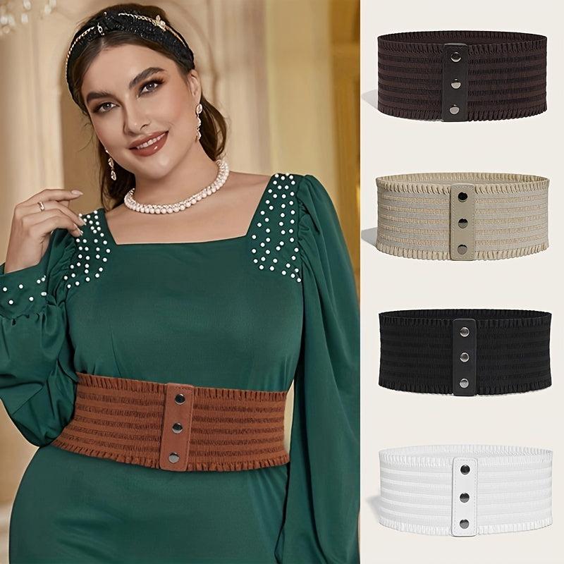 Wide Lace Waistband Elastic Belt Vintage Dress Coat Girdle for Women