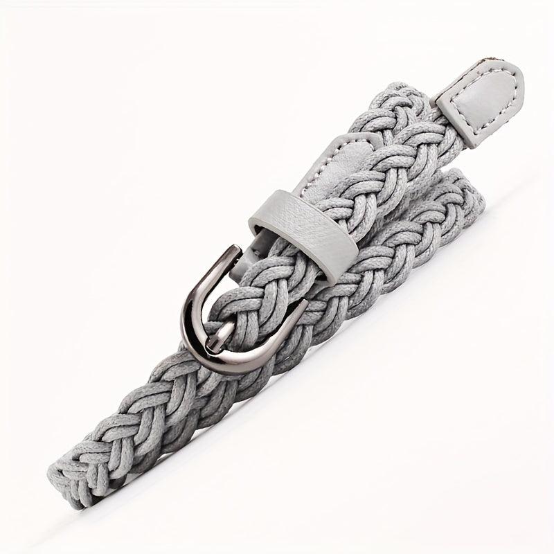 Vintage Braided Boho Belt Metal Buckle Girdle Women Punk Dress Belts