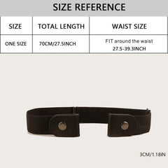 No Buckle Stretch Belt For Women Unisex Elastic Belts Jeans Dresses