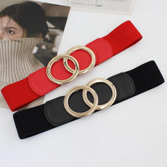 Stretchy Dress Belt Women Elastic Waistband Wide Belt