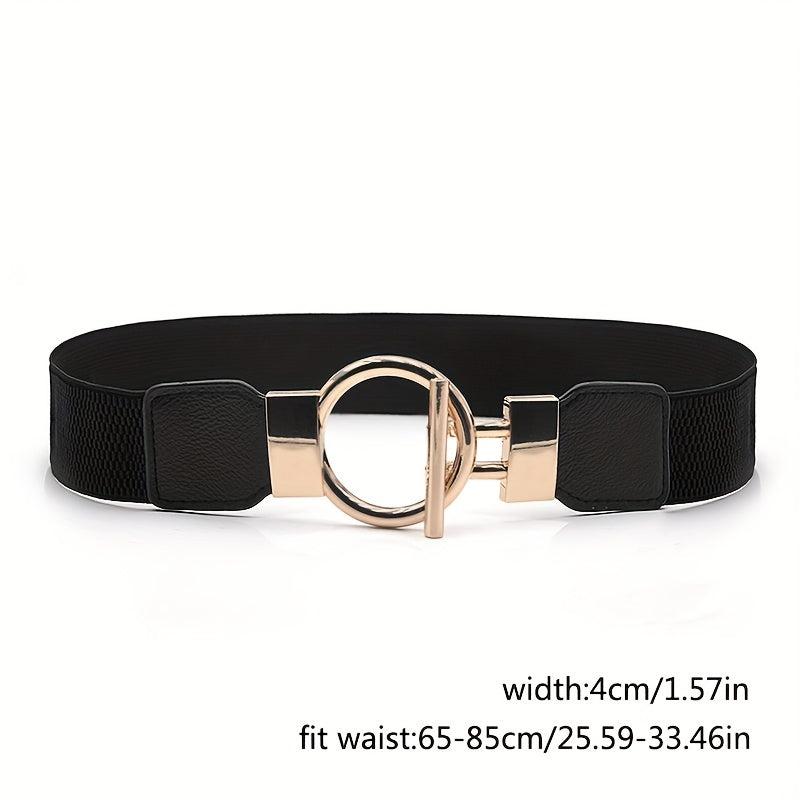 Ring Buckle Elastic Waistband