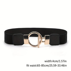 Ring Buckle Elastic Waistband