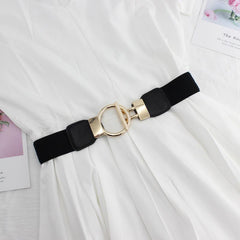 Ring Buckle Elastic Waistband