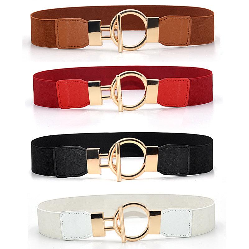 Ring Buckle Elastic Waistband