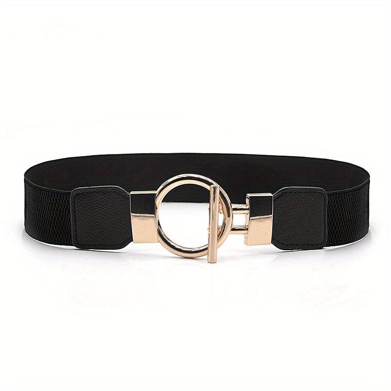 Ring Buckle Elastic Waistband