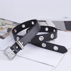 Detachable Chain Tassel Rivet Belt Punk Hip Hop PU Belt Women Vintage Waistband