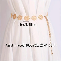 Boho Tassel Metal Waist Chain Geometric Decorative Dress Belt Belly Chain