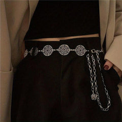 Boho Tassel Metal Waist Chain Geometric Decorative Dress Belt Belly Chain