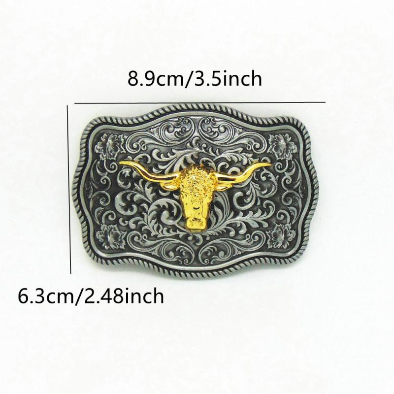 Bull Head Belt Buckle For Men Western Cowboy Punk Hip Hop Belt Buckle