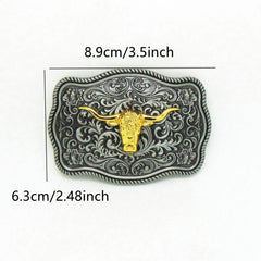 Bull Head Belt Buckle For Men Western Cowboy Punk Hip Hop Belt Buckle