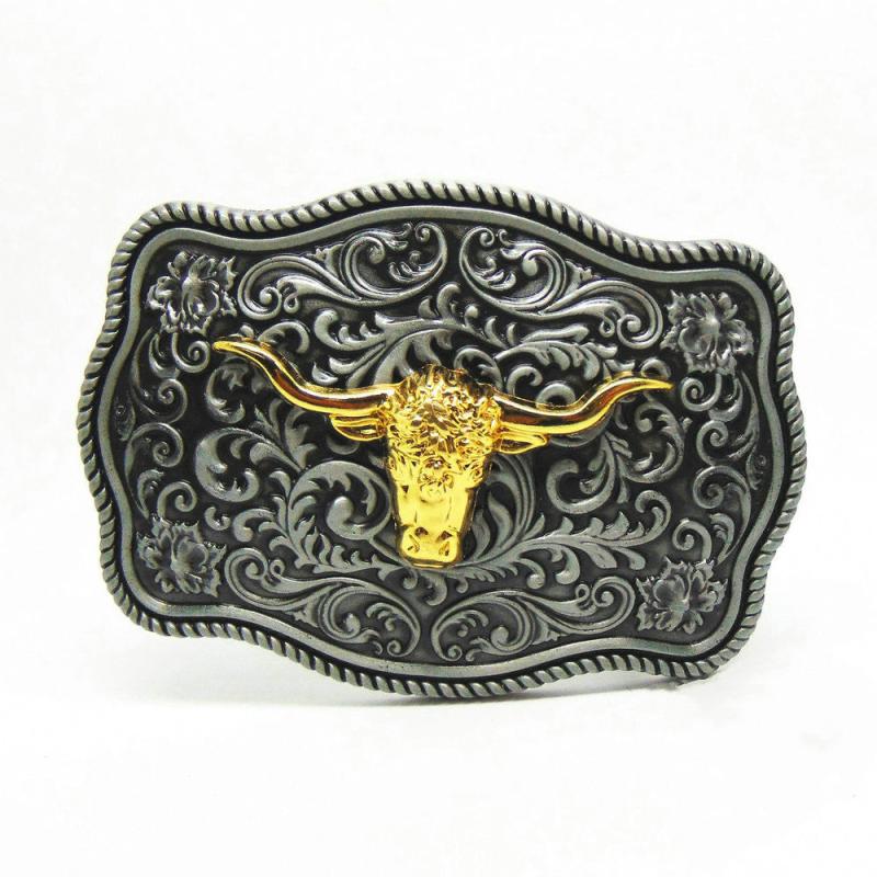Bull Head Belt Buckle For Men Western Cowboy Punk Hip Hop Belt Buckle