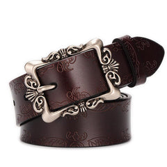 Women's Wide Leather Belt for Jeans Pants
