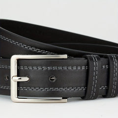 Men's Double Wire Alloy Needle Buckle PU Belt