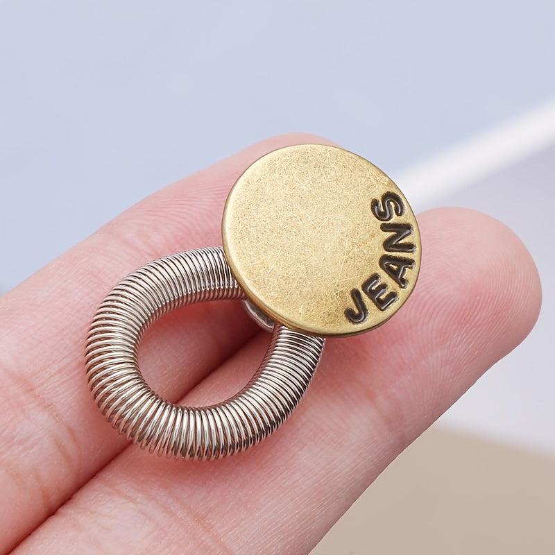 2pcs Jeans Waist Adjustment Button Metal Extend Sewing Buckle Pants Suit Coat