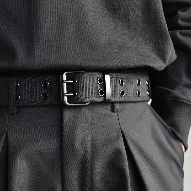 Studded Nylon Double Pin Belt for Coats & Pants