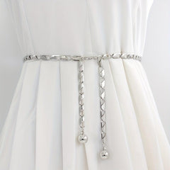 Geometric Hollow Waist Chain Stylish Metal Belt for Women