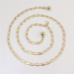 Geometric Hollow Waist Chain Stylish Metal Belt for Women