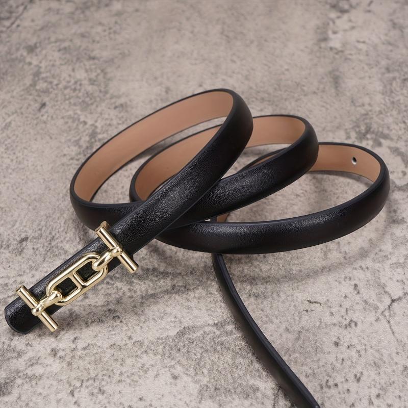 Women's Leather Thin Belt Casual Decorative Waistband
