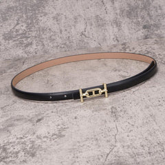 Women's Leather Thin Belt Casual Decorative Waistband