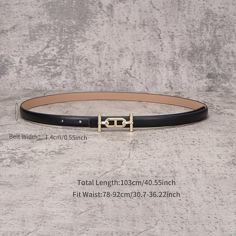 Women's Leather Thin Belt Casual Decorative Waistband
