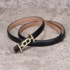 Women's Leather Thin Belt Casual Decorative Waistband