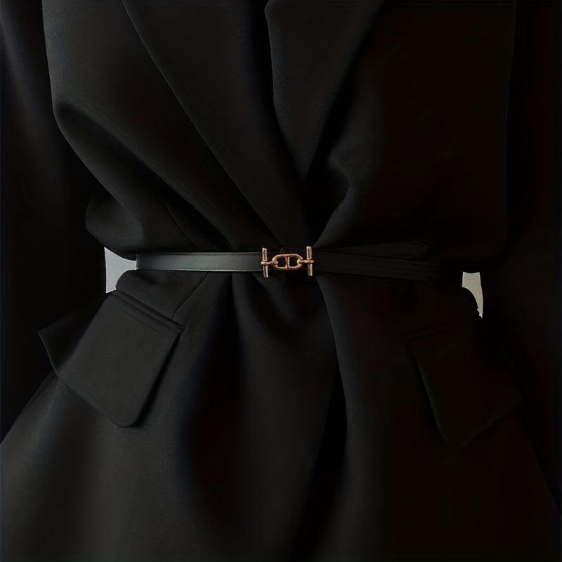 Women's Leather Thin Belt Casual Decorative Waistband