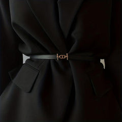 Women's Leather Thin Belt Casual Decorative Waistband