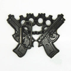 Double Gun Belt Buckle Men Western Cowboy Punk Hip