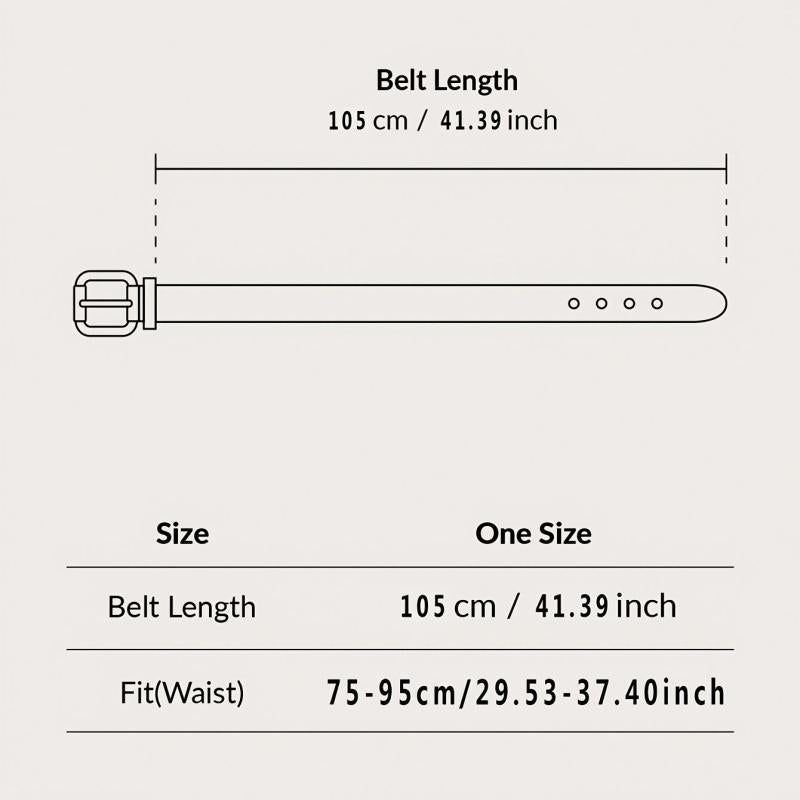 Women's Skinny Waist Buckle Belt for Business Commute