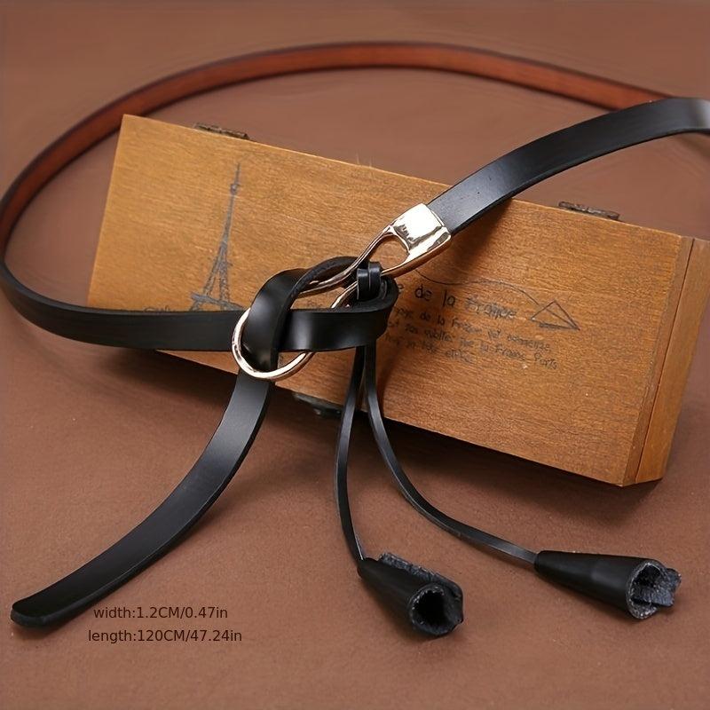 Red Tassel Leather Belt Casual Dress Girdle For Women
